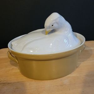Carbon Hall Ceramic Pheasant Covered Dish Vintage